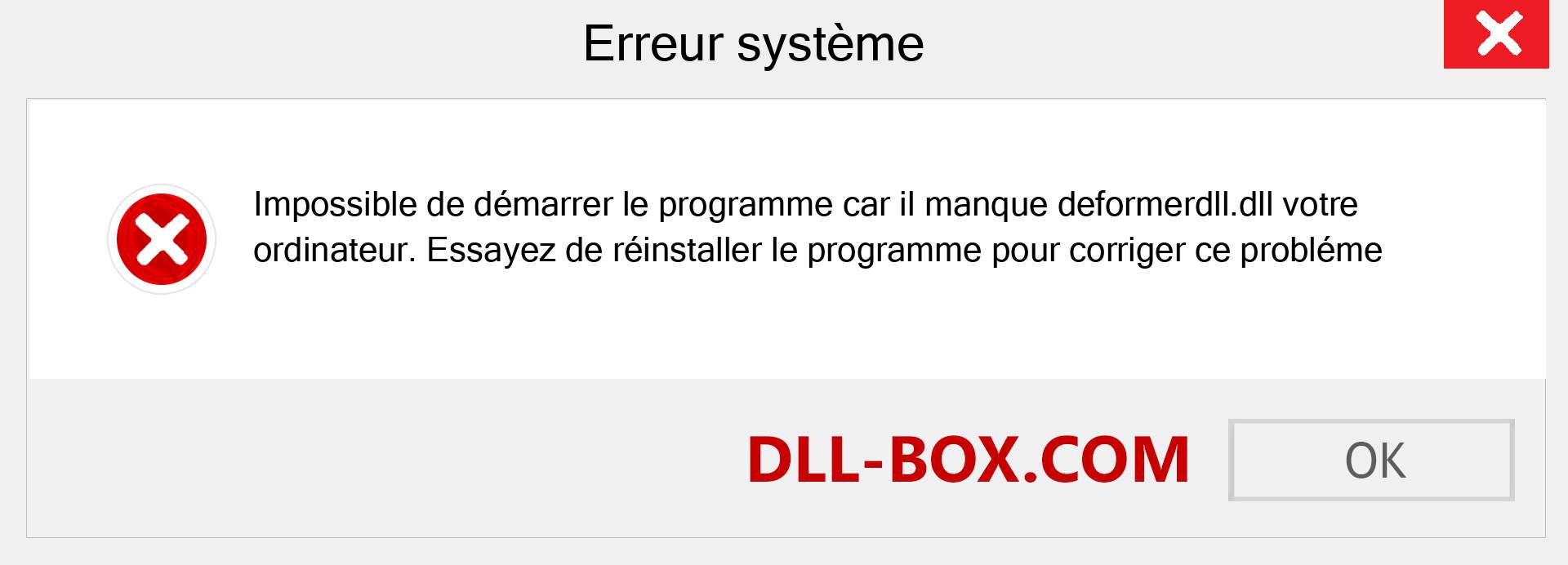 Le fichier deformerdll.dll est manquant ?. Télécharger pour Windows 7, 8, 10 - Correction de l'erreur manquante deformerdll dll sur Windows, photos, images